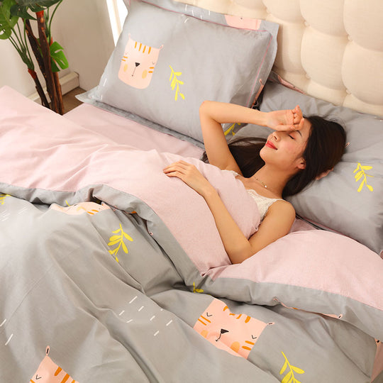 Four-piece cotton bedding set